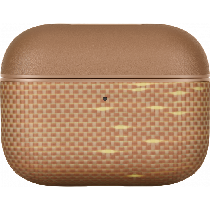 Ультра тонкий чехол PITAKA из арамидного волокна и кожи для AirPods Pro 3, (Golden Glint) Золотой