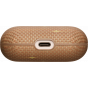Ультра тонкий чехол PITAKA из арамидного волокна и кожи для AirPods Pro 3, (Golden Glint) Золотой