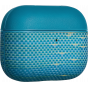 Ультра тонкий чехол PITAKA из арамидного волокна и кожи для AirPods Pro 3, (Lucid Blue) Голубой
