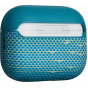 Ультра тонкий чехол PITAKA из арамидного волокна и кожи для AirPods Pro 3, (Lucid Blue) Голубой