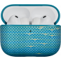 Ультра тонкий чехол PITAKA из арамидного волокна и кожи для AirPods Pro 3, (Lucid Blue) Голубой