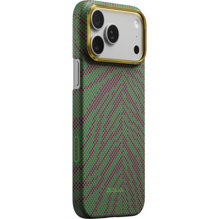 Ультра тонкий чехол PITAKA (Breath of Veins) для iPhone 17 Pro Max, (Sprout Surge) Зелёно-коричневый
