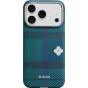 Ультра тонкий чехол PITAKA (Flora in Grid) для iPhone 17 Pro, (Forest Dawn) Зелено-синий