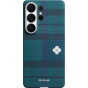 Ультра тонкий чехол PITAKA (Flora in Grid) для Samsung Galaxy S26 Ultra, (Forest Dawn) Зелено-синий