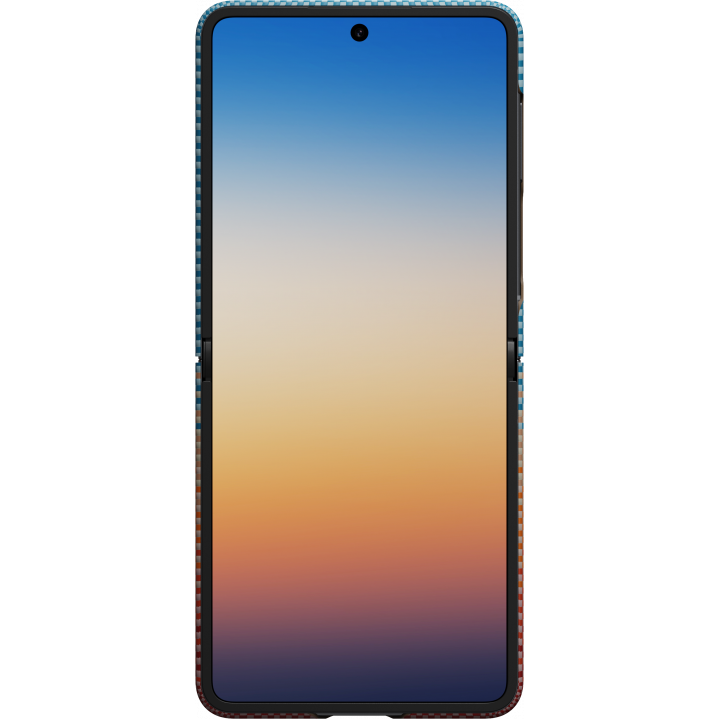 Ультра тонкий чехол PITAKA (California Dream-01) для Galaxy Z Flip8, (Sunset 2.0) Оранжево-синий