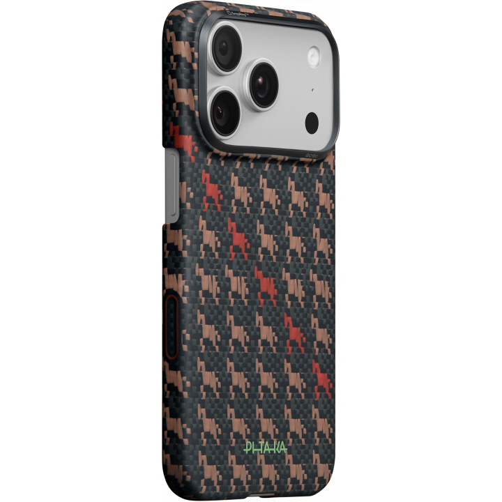 Ультра тонкий чехол PITAKA (Happiness Rides) для iPhone 17 Pro, (Ebon Kylin) Чёрно-коричневый