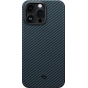 Ультра тонкий чехол Pitaka MagEZ 3 для iPhone 14 Pro (6.1"), черно-Синий, кевлар (арамид)