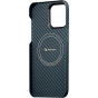 Ультра тонкий чехол Pitaka MagEZ 3 для iPhone 14 Pro (6.1"), черно-Синий, кевлар (арамид)