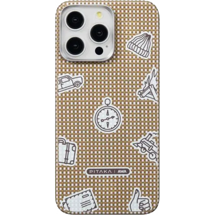 Ультра тонкий чехол PITAKA (AWA) для iPhone 15 Pro Max, (Canyon) Коричневый