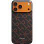 Ультра тонкий чехол PITAKA (Monogram) для iPhone 17 Pro Max, Чёрно-оранжевый