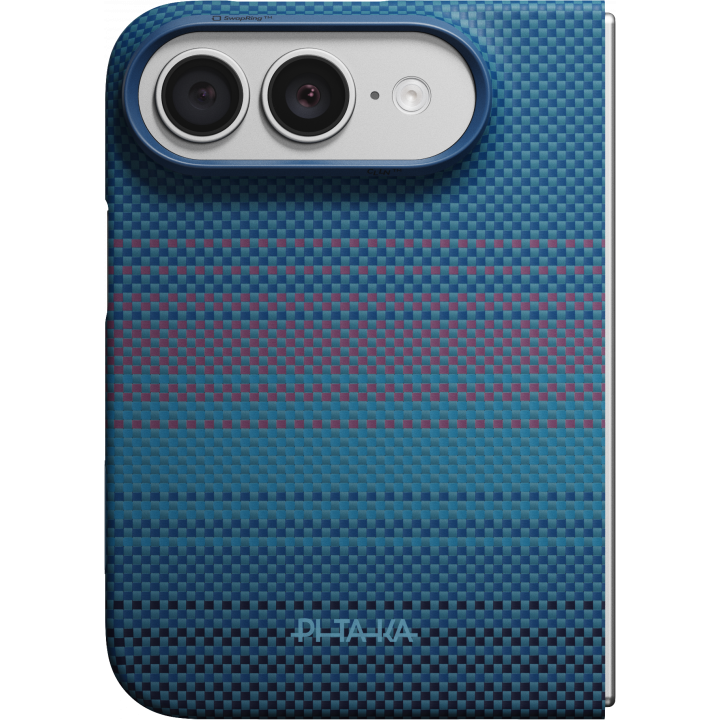 Ультра тонкий чехол PITAKA (Moonrise 2.0) для iPhone 18 Duo, (Nights Midnight) Синий