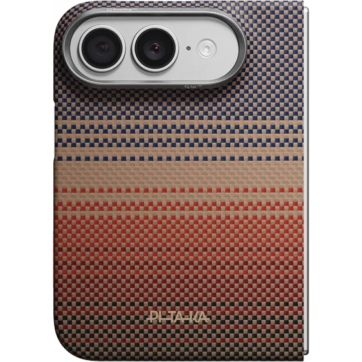 Ультра тонкий чехол PITAKA для iPhone 18 Duo, (Sunset) Коричневый