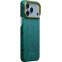 Ультра тонкий чехол PITAKA (Breath of Veins) для iPhone 18 Pro Max, (Tidal Blue) Зелёно-синий