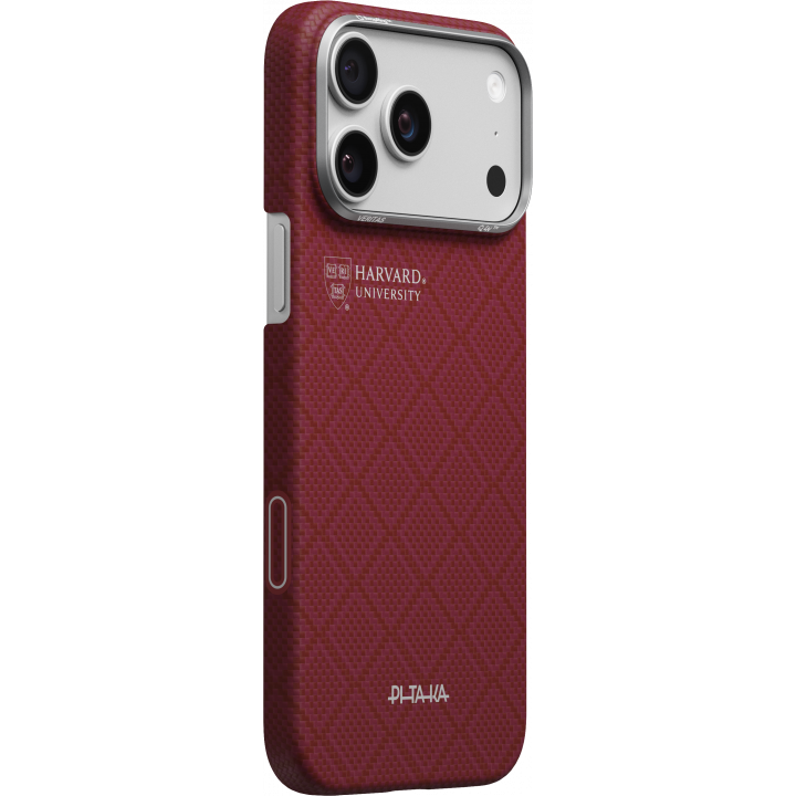 Ультра тонкий чехол PITAKA (PitaTap™) для iPhone 17 Pro, (Harvard Crimson) Красный
