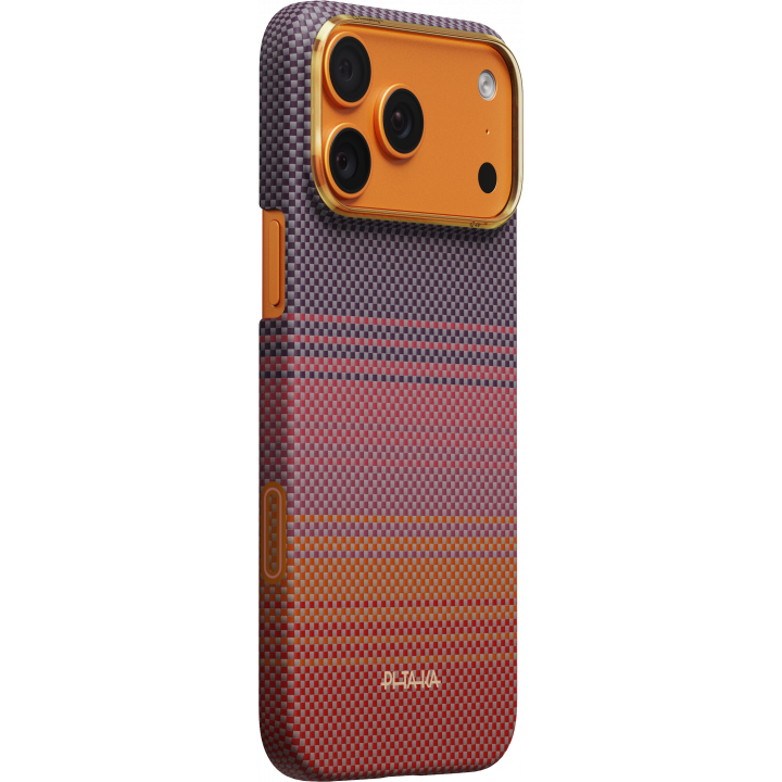 Ультра тонкий чехол PITAKA (California Dream-02) для iPhone 17 Pro, (Sunset 2.0) Оранжево-фиолетовый