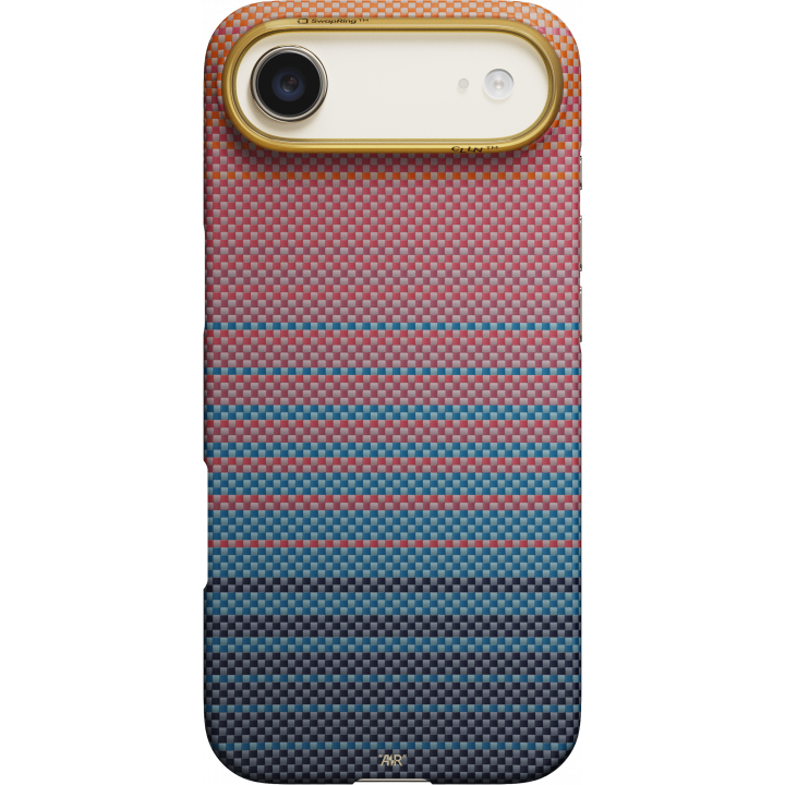 Ультра тонкий чехол PITAKA (California Dream-05) для iPhone Air, (Sunset 2.0) Сине-красный