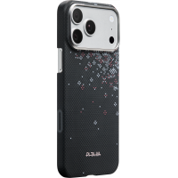Ультра тонкий чехол PITAKA (Sakura Hours) для iPhone 17 Pro, (Midnight Black) Чёрный